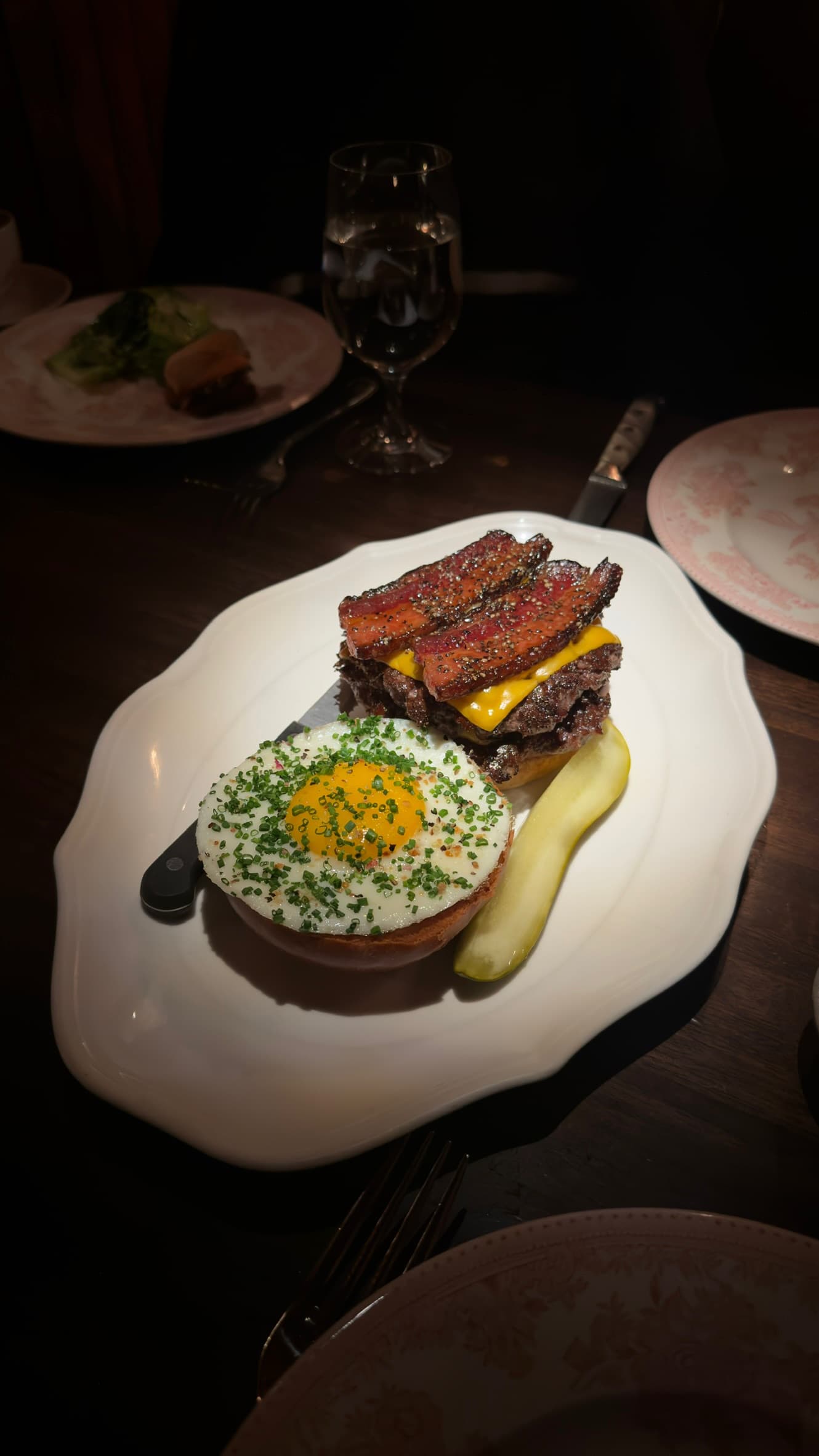 The Double Wagyu Cheeseburger at 4 Charles Prime Rib